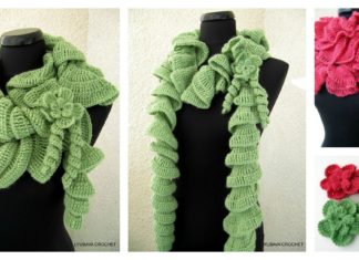 Cascading Ruffles Scarf Crochet Pattern