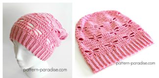 Dragonfly Stitch Slouchy Hat Free Crochet Pattern