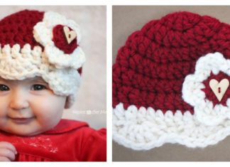 Valentine Hat Free Crochet Pattern (All Sizes)