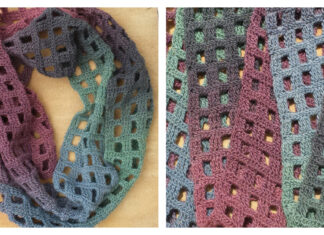 Windowpane Scarf Free Crochet Pattern