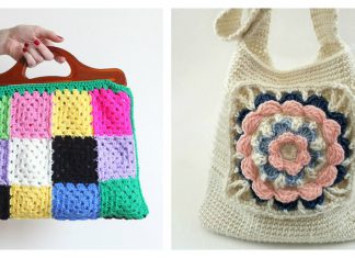 7 Granny Square Bag Free Crochet Pattern