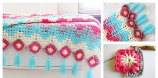 Granny Ripple Afghan Blanket Free Crochet Pattern