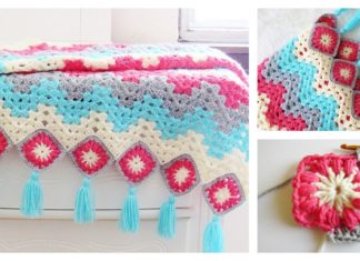 Granny Ripple Afghan Blanket Free Crochet Pattern