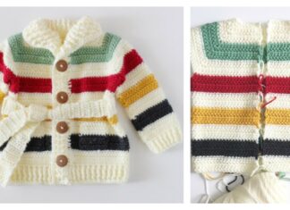 Hudson’s Bay Baby Sweater Free Crochet Pattern