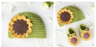 Sunflower Baby Hat Free Crochet Pattern