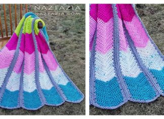 Waterfall Ripple Blanket Free Crochet Pattern and Video Tutorial