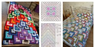 Amazing Overlapping Granny Blanket Free Crochet Diagram