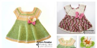 Butterfly Kisses Baby Dress Free Crochet Pattern