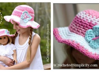 Kids Linen Stitch Sun Hat Free Crochet Pattern