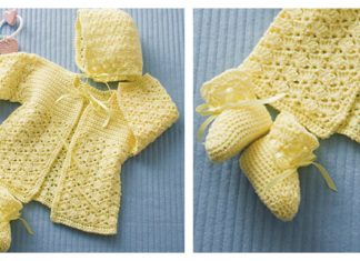 Lemon Drops Baby Set Free Crochet Pattern