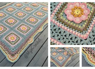 Floral Afghan Blanket Free Crochet Pattern