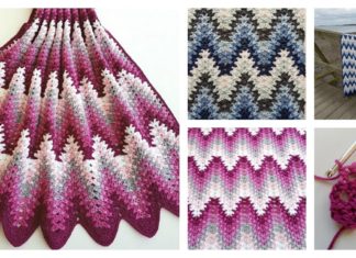 Spiked Ripple Baby Blanket Free Crochet Pattern