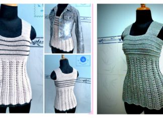 Wide Strap Tank Top Free Crochet Pattern