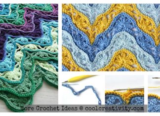 Wave Stitch Brighton Blanket Free Crochet Pattern