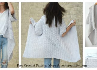 Cascading Kimono Cardigan Free Crochet Pattern