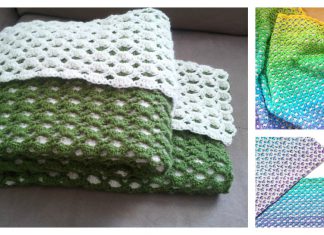 Double Sided Baby Shell Blanket Free Crochet Pattern