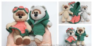 Amigurumi Honey Teddy Bears in Love Free Crochet Pattern