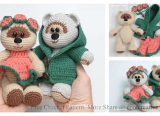 Amigurumi Honey Teddy Bears in Love Free Crochet Pattern