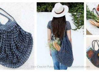 French Market Mesh Bag Free Crochet Pattern