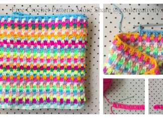 Leaping Stripes and Blocks Blanket Free Crochet Pattern