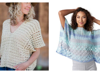 Poncho-Style Summer Top Free Crochet Pattern