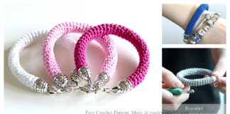 Tube Bracelet Free Crochet Pattern and Video Tutorial