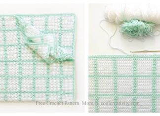 Windowpane Baby Blanket Free Crochet Pattern