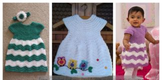 Chevron Chic Baby Dress Free Crochet Pattern and Video Tutorial