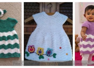 Chevron Chic Baby Dress Free Crochet Pattern and Video Tutorial