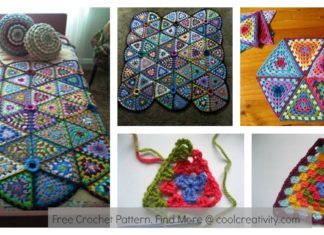 Granny Triangle Afghan Blanket Free Crochet Pattern