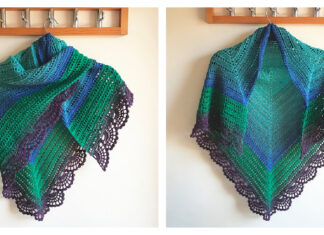 Peafowl Feathers Shawl Free Crochet Pattern