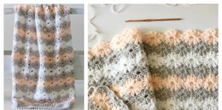 Petal Stitch Baby Blanket Free Crochet Pattern and Video Tutorial