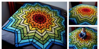 Stained Glass Ripple Baby Blanket Free Crochet Pattern