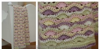 Wavy Shell Stitch Baby Blanket Free Crochet Pattern