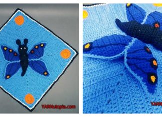 Butterfly Lovey Blanket Free Crochet Pattern and Video Tutorial