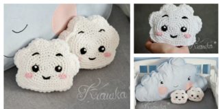 Cute Cloud Mini Pillow Free Crochet Pattern