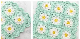 Daisy Granny Square Baby Blanket Free Crochet Pattern