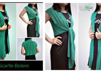 Lace Scarf-Vest Free Crochet Pattern and Diagram