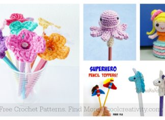 Pencil Toppers Free Crochet Pattern