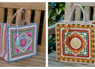 Tile Square Tote Bag Free Crochet Pattern