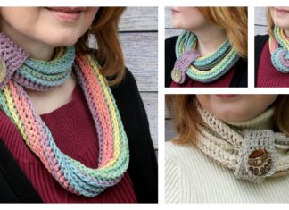 Coiling Colors Cowl Free Crochet Pattern and Video Tutorial