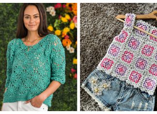 Granny Square Top Free Crochet Pattern