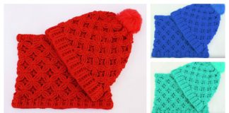 Velvet Stars Stitch Hat and Scarf Free Crochet Pattern