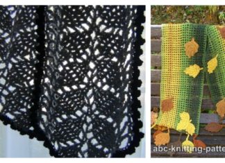 Leaf Scarf Free Crochet Pattern