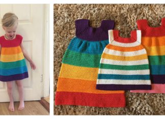 Rainbow Dress Free Crochet Pattern