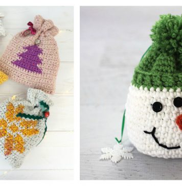 Christmas Gift Sack Bag Free Crochet Pattern