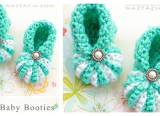 Easy Baby Booties Free Crochet Pattern and Video Tutorial