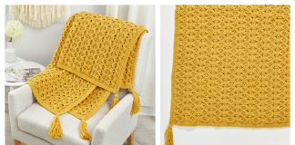 Golden Waves Throw Free Crochet Pattern