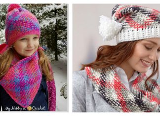 Planned Pooling Hat and Cowl Set Free Crochet Pattern