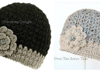 V Stitch Hat Free Crochet Pattern